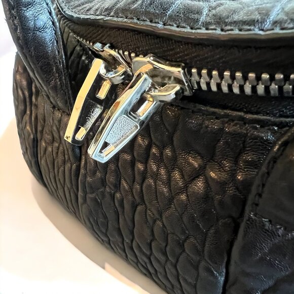 Authentic Alexander Wang Mini Pebbled Lambskin Rockie Black Silver Hardware Bag - Picture 5 of 13